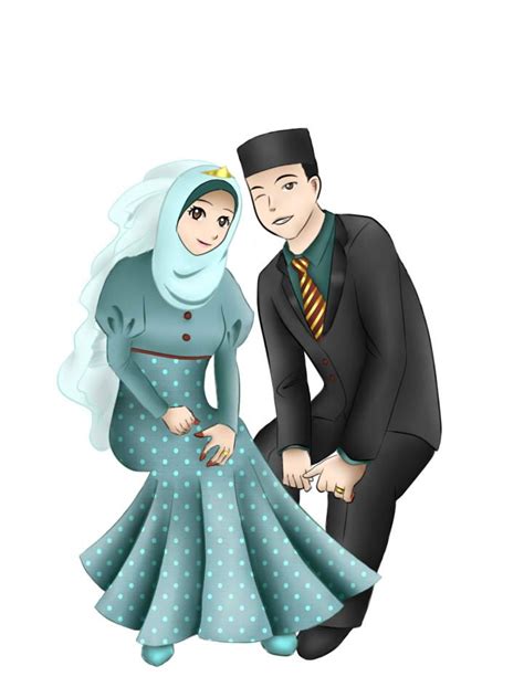 Lovable Anime On Pinterest Muslim Perfect Wife And Couple Kartun Pengantin Gambar