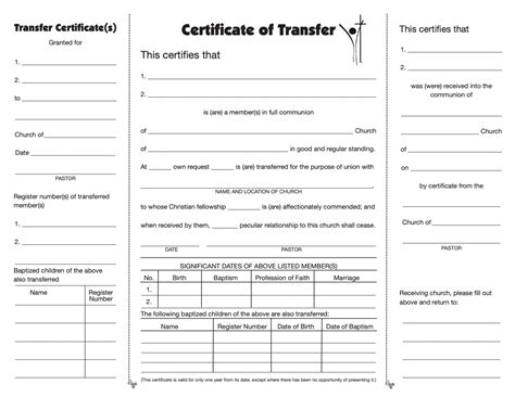 United Methodist Church Membership Certificates