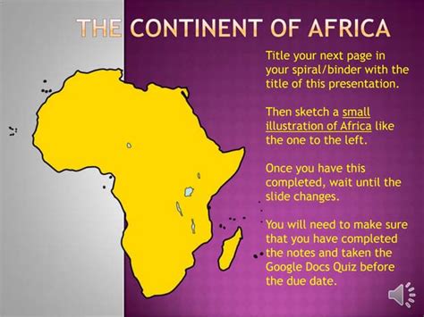 The Continent Of Africa Ppt