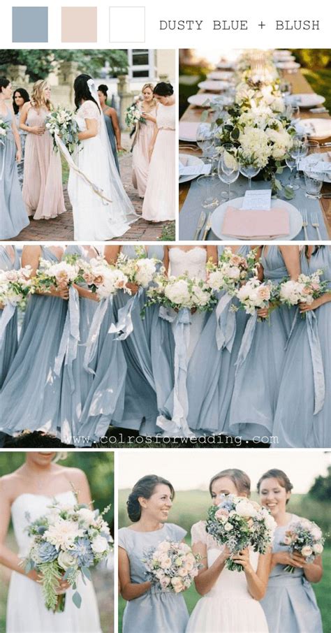 Dusty Blue Blush Spring Wedding Color Ideas Colors For Wedding