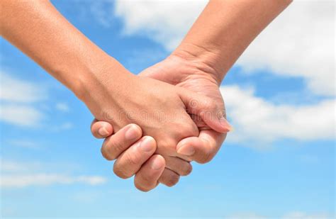 Hand Shake Between A Man And A Woman Stock Image Image Of Corporate Partnership