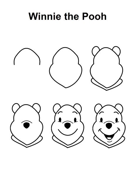 Winnie The Pooh Step By Step Drawing Tutorial Easy Disney Drawings