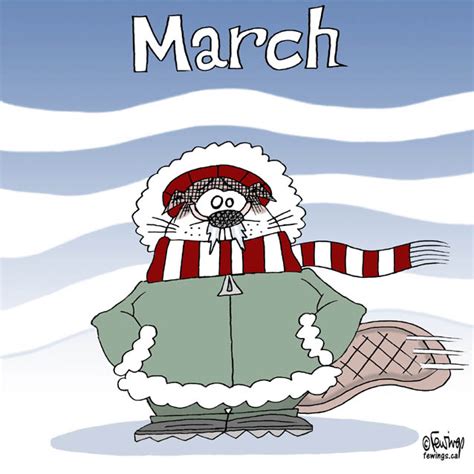 March Weather Fewings Cartoons