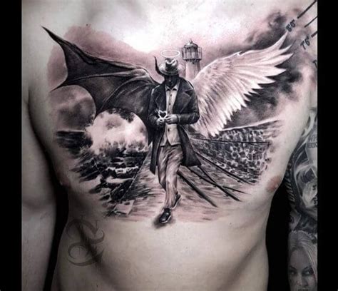 Share More Than 71 Half Angel Half Demon Tattoo Super Hot Ineteachers
