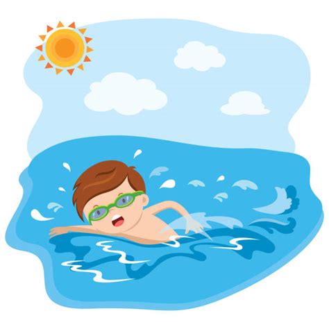 Best Boy Swimming Illustrations Royalty Free Vector Graphics And Clip
