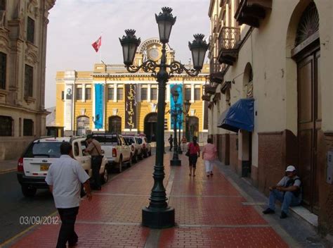 Calle Del Centro De Lima Perú Lima Downtown Perú Street View