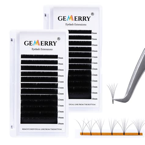 2 trays easy fan volume lashes gemerry