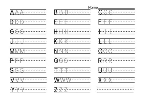 Alphabet Writing Practice Printable Alphabet Writing Practice