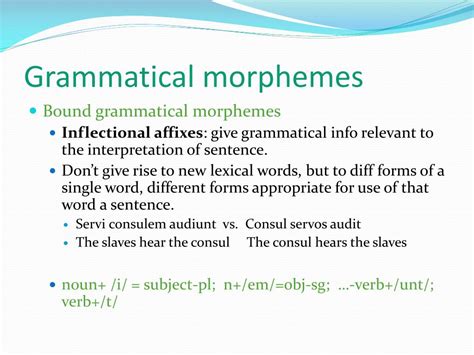 These include prefixes, suffixes, and infixes. PPT - Morphology PowerPoint Presentation, free download - ID:6667506
