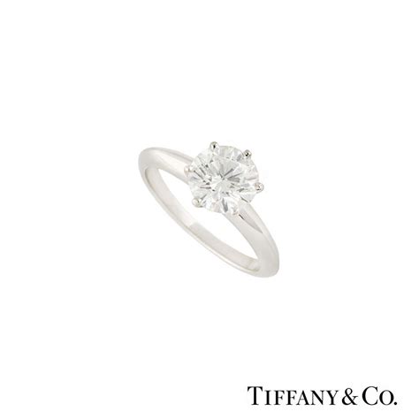 Tiffany And Co Platinum Setting Band Diamond Ring 150ct Hvvs2 Rich