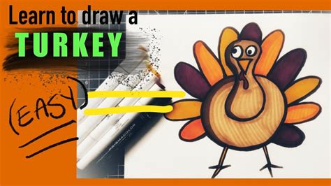 How To Draw A Turkey Drawing Lessons For Kids Youtube