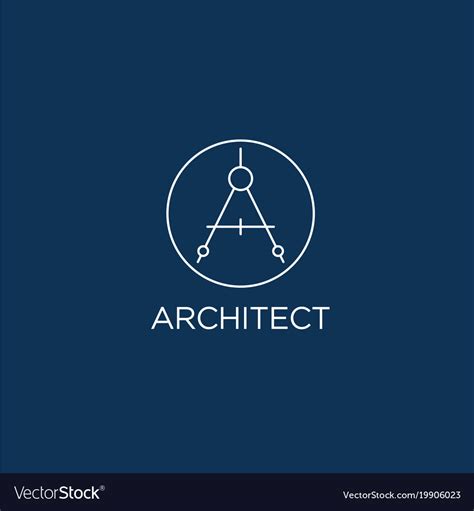 Architect Logo A Monogram Royalty Free Vector Image