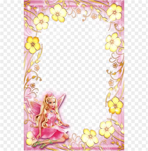 Barbie Clipart Flower Barbie Borders And Frames Free Transparent PNG