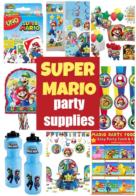 Super Mario Birthday Party Supplies Printabelle