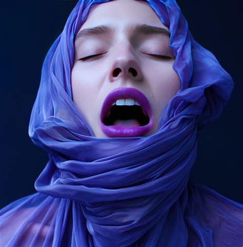 Premium Ai Image A Woman With Her Mouth Open And Her Mouth Open With