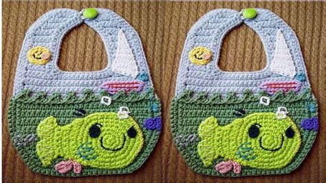 Baberos Para Bebes Tejidos A Crochet Nº 06 Youtube