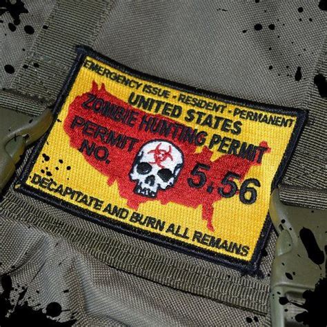 The Official Usa Made Tactical Zombie Hunting Permit Velcro Morale
