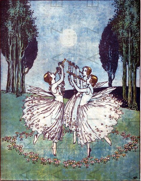 A Lovely Fairy Ring Printable Fairy Tale Illustration Vintage Digital