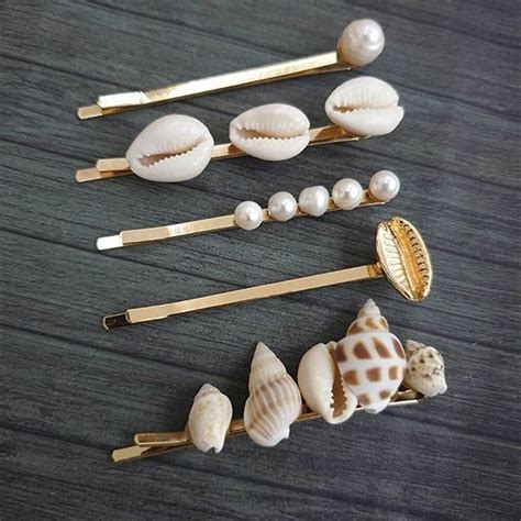 Girlgo New Za Shell Hairclips For Women Ethnic Conch Seashell Hair