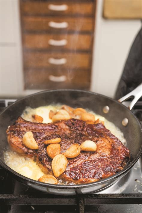 You can easily cook your steak in a frying pan. Butter-Fried Steak With Golden Garlic Is Like A Meat Trophy