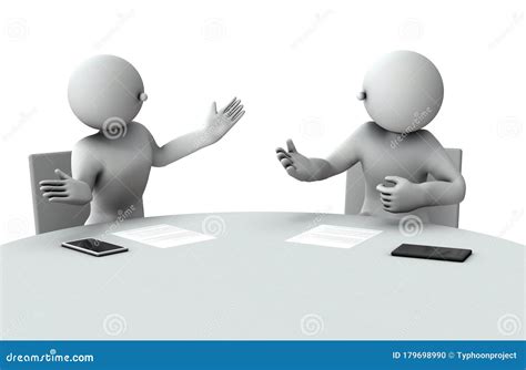 Two People Are In Discussion Stock Illustration Illustration Of