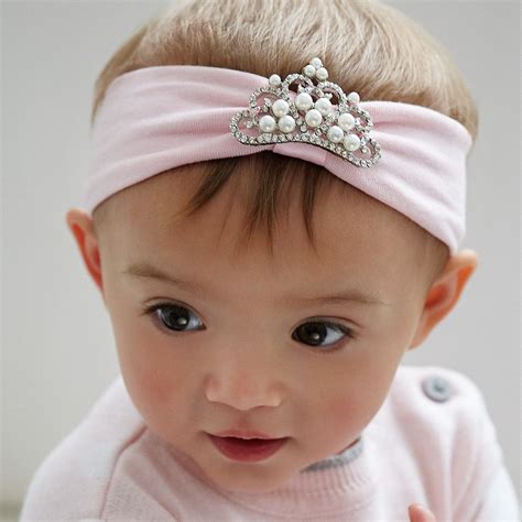 Tiara Headbands Pastel Pink Stretchy Baby Headband Baby Headbands