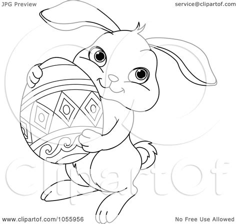 Enjoy free easter bunny coloring pages! Royalty-Free Vector Clip Art Illustration of a Coloring ...