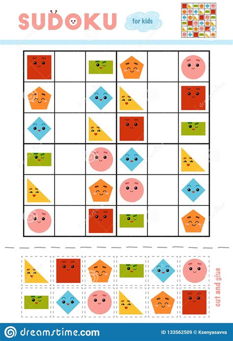 Formas geométricas jogo da forca. Sudoku Para Crianças, Jogo Da Educação Grupo De Formas ...