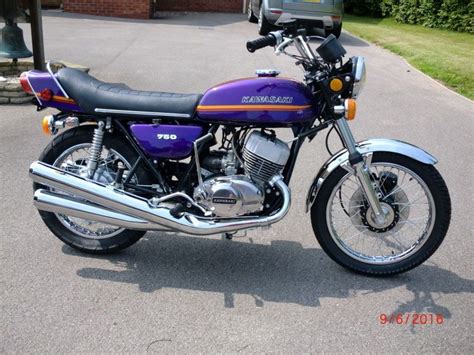 KAWASAKI 750 TRIPLE, H2A, PURPLE, 1973 MODEL, MANUFACTURE ...