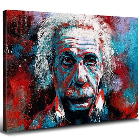 Albert Einstein Wall Art Graffiti Motivational Canvas Painting