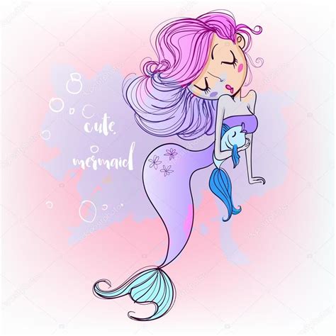 Cute Cartoon Mermaid — Stock Vector © Cofeee 108891130