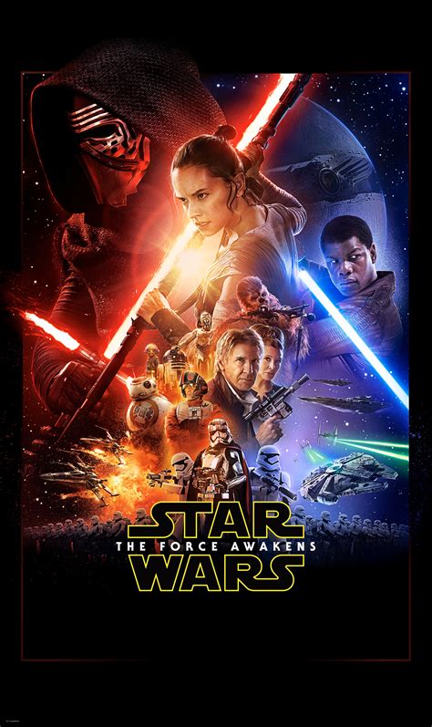 The force awakens (also known as star wars: Panel "Star Wars EP7 Official Movie Poster" from Komar