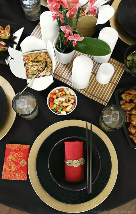 Host A Chinese Theme Dinner Party With Tablescape And Take Out Photos