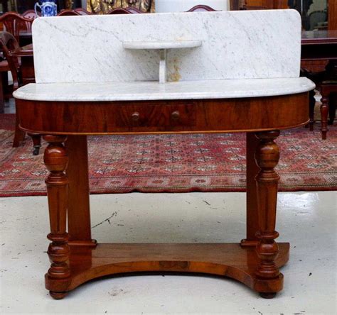 Victorian Walnut Marble Top Washstand With Drawer Washstands Furniture