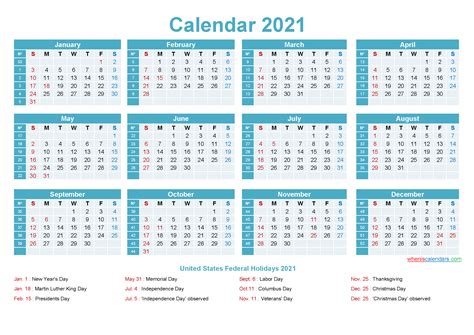 This islamic calendar for 2021 is based on the probable sighting of the crescent moon globally as well as ummul qura. 2021 Calendar with Holidays Printable Word, PDF - Free ...