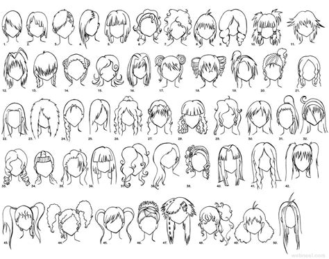 Female Anime Drawing Hair 16 Full Image