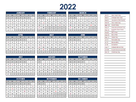 Download Kalender 2022 Excel Indonesia Image Sites