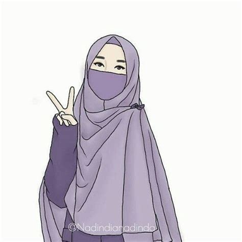 Gambar Kartun Muslimah Bercadar Cantik Wanita Bercadar Gambar Viral Hd