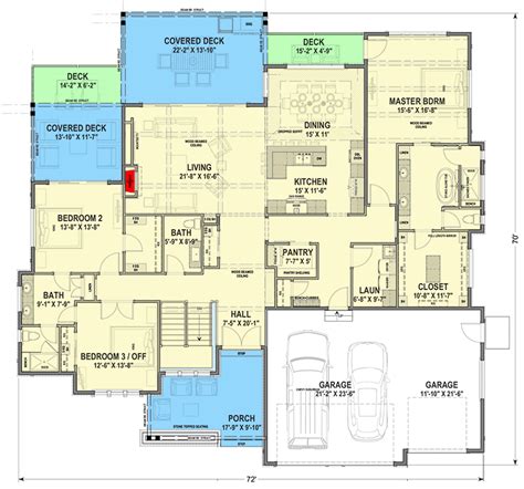 Exclusive Ranch Home Plan With Walk Out Basement Option 64507sc