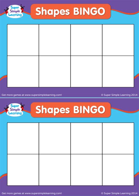 Make Your Own Shapes Bingo Super Simple