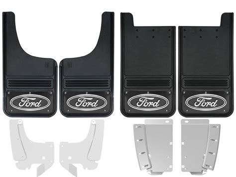 2015 2020 Ford F150 Black Wrap Oval Gatorback Mud Flap Set Gb1223cutf