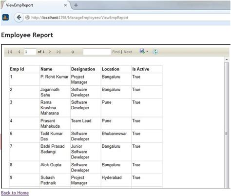 Create Rdlc Report In Asp Net Mvc Using Dataset With Example In C In