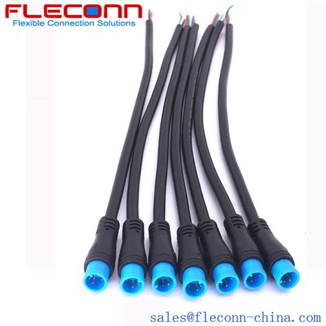 M8 4 Pin Male Waterproof Connector Cable For Led Lights