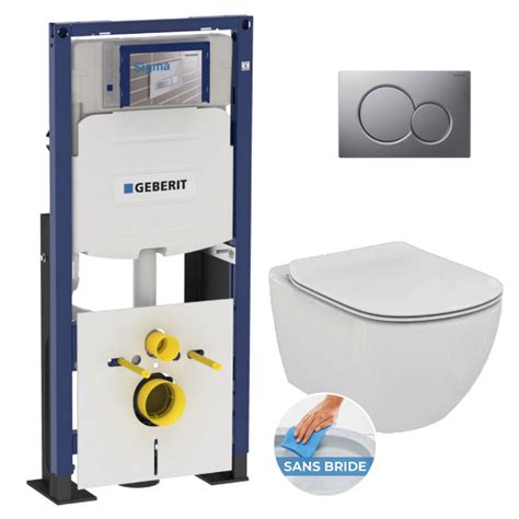Geberit Pack WC Bâti autoportant renforcé WC Ideal Standard Tesi