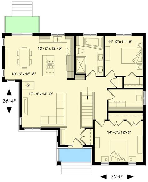 Many of these homes could be considered craftsman bungalows. Plan 22414DR: 2 Bed Bungalow with Open Floor Plan in 2020 ...
