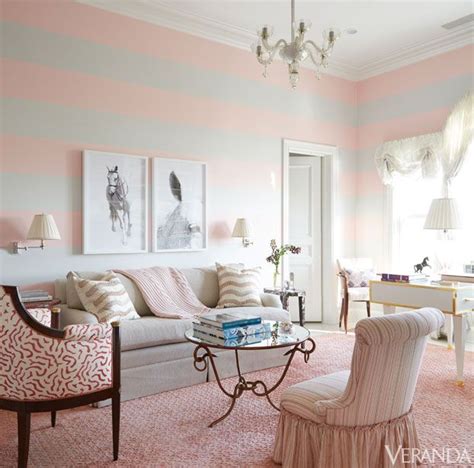 We did not find results for: A Romantic Southampton Retreat | Gray striped walls, Pink ...