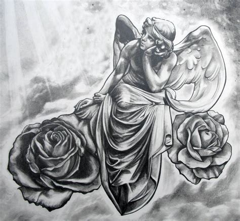 Image For Tattoo Drawings In Pencil For Men Angel Drawing Pencil