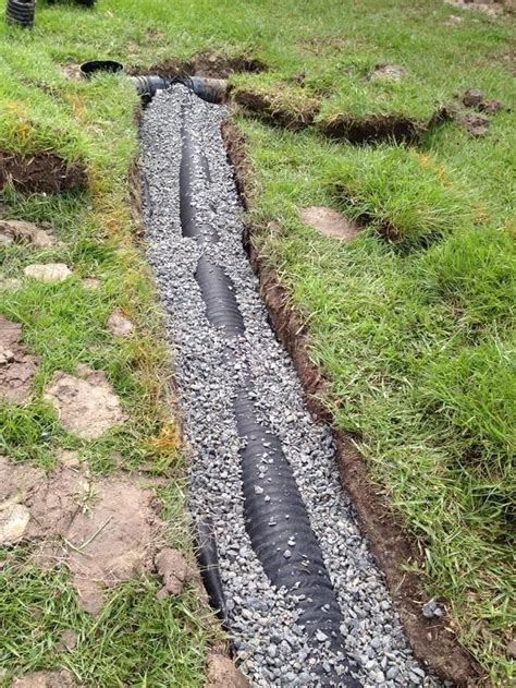 But a french drain is nothing more than a ditch in the ground, inset with a perforated pipe under a layer of gravel. How to Install a French Drain | Recipe | Backyard drainage ...