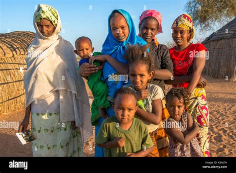Peul Woman And Children Senegal Stock Photo Alamy