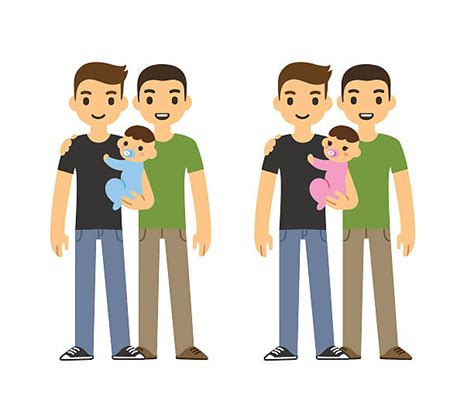 Gay Couple With Child Illustrations Royalty Free Vector Graphics